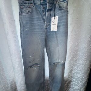 Zara High Rise Women Jeans - Light Blue